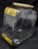 1930s PLANTERS PEANUTS ADVERTISING SLANT JAR