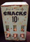 VINTAGE WALL MOUNT SNACK VENDING MACHINE