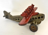 HUBLEY CAST IRON TOY AIRPLANE