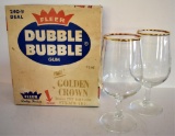 FLEER DOUBLE BUBBLE PROMOTIONAL BEER GLASSES