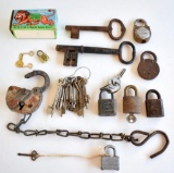 ASSORTED KEYS & PADLOCKS