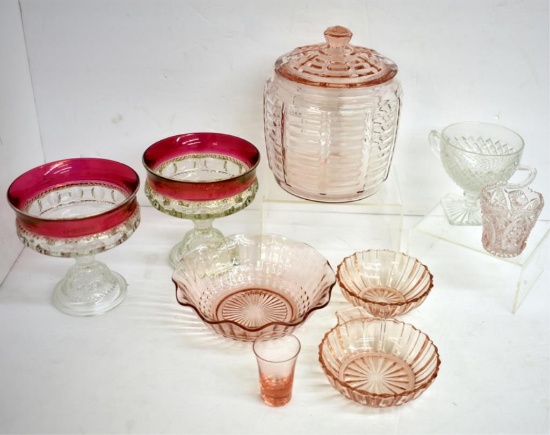 ASSORTED DEPRESSION ERA GLASSWARE