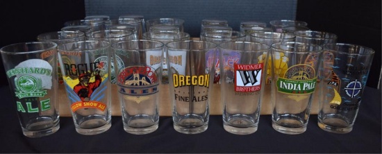 VINTAGE OREGON BREWERY PINT GLASS COLLECTION