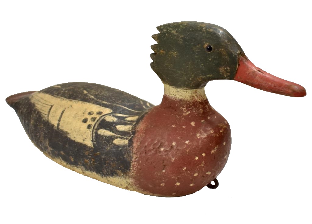 R W Schaap Signed Wooden Duck Decoy Art Antiques