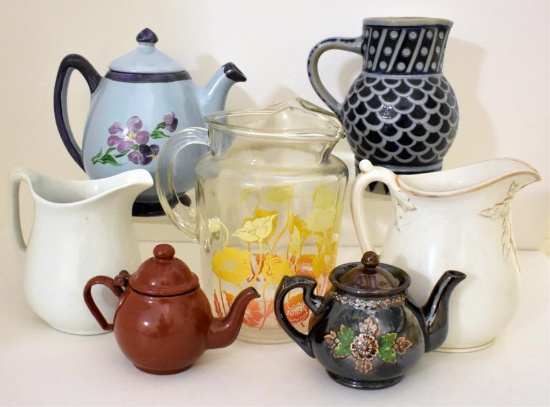 ANTIQUE PITCHERS & POTS