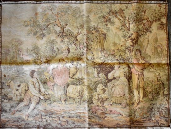 CIRCA 1920s ANTIQUE TAPESTRY