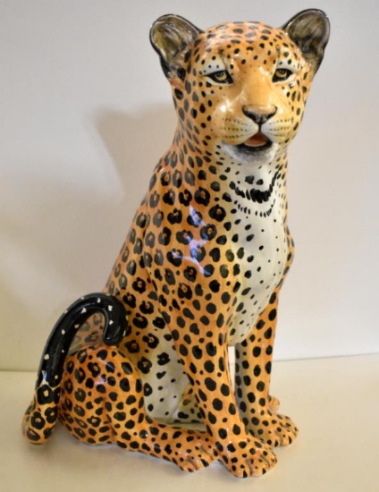 ITALIAN CERAMIC CHEETAH FIGURE