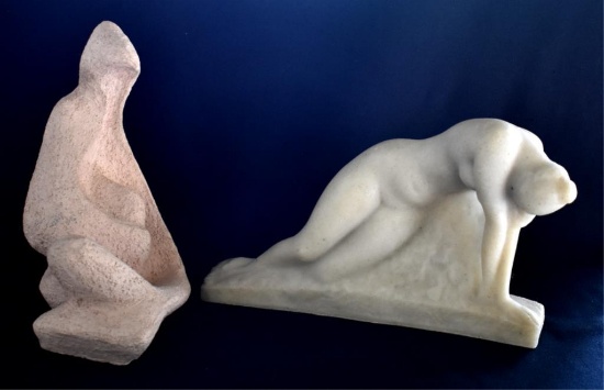 TWO FIGURAL SCULPTURES