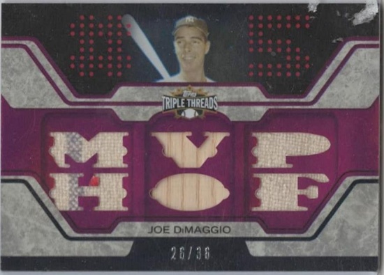 TOPPS TRIPLE THREADS JOE DiMAGGIO CARD