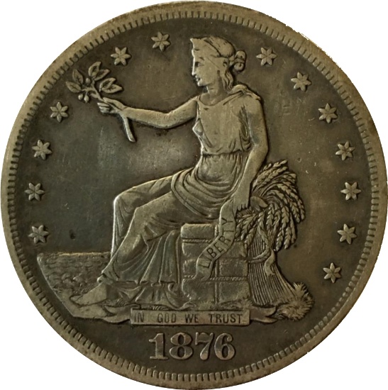 1876 SILVER TRADE DOLLAR