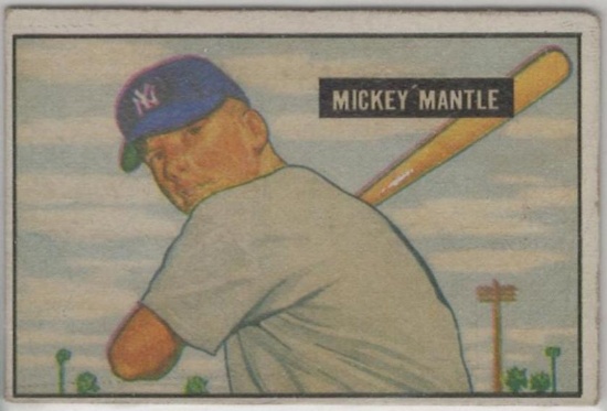 1951 BOWMAN MICKEY MANTLE ROOKIE CARD