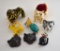 ASSORTED CAT BROOCHES, BUTTONS & PIN CUSHION