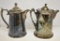 TWO SILVERPLATED WATER PITCHERS