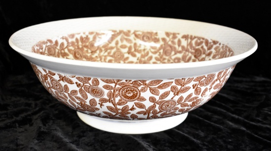 ANTIQUE BROWN TRANSFER WARE BOWL (CASA CHARITY LOT)