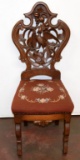 VICTORIAN HAND-CARVED OCCASIONAL CHAIR