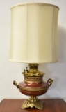 ANTIQUE KEROSENE TABLE LAMP
