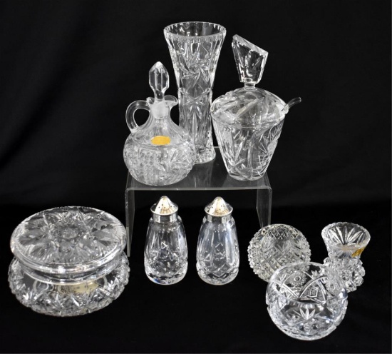 ASSORTED CUT GLASSWARE