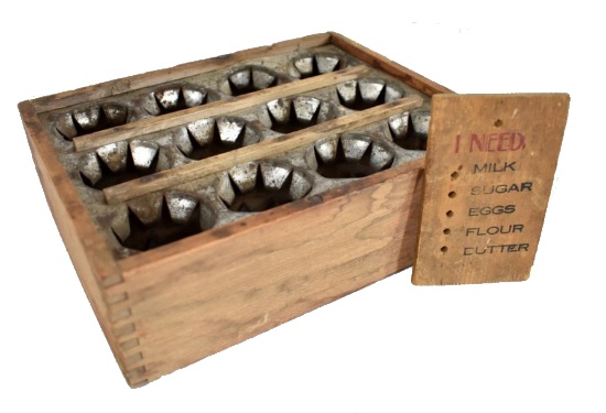 CIRCA 1880s PRIMITIVE EGG BOX