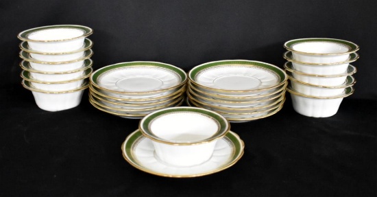 LIMOGES FRENCH CUSTARD CUPS AND SAUCERS