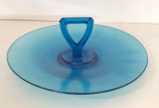 BLUE STRETCH GLASS TRAY - ST. JUDE CHARITY LOT