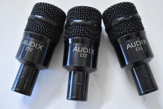 THREE AUDIX D2 MICROPHONES