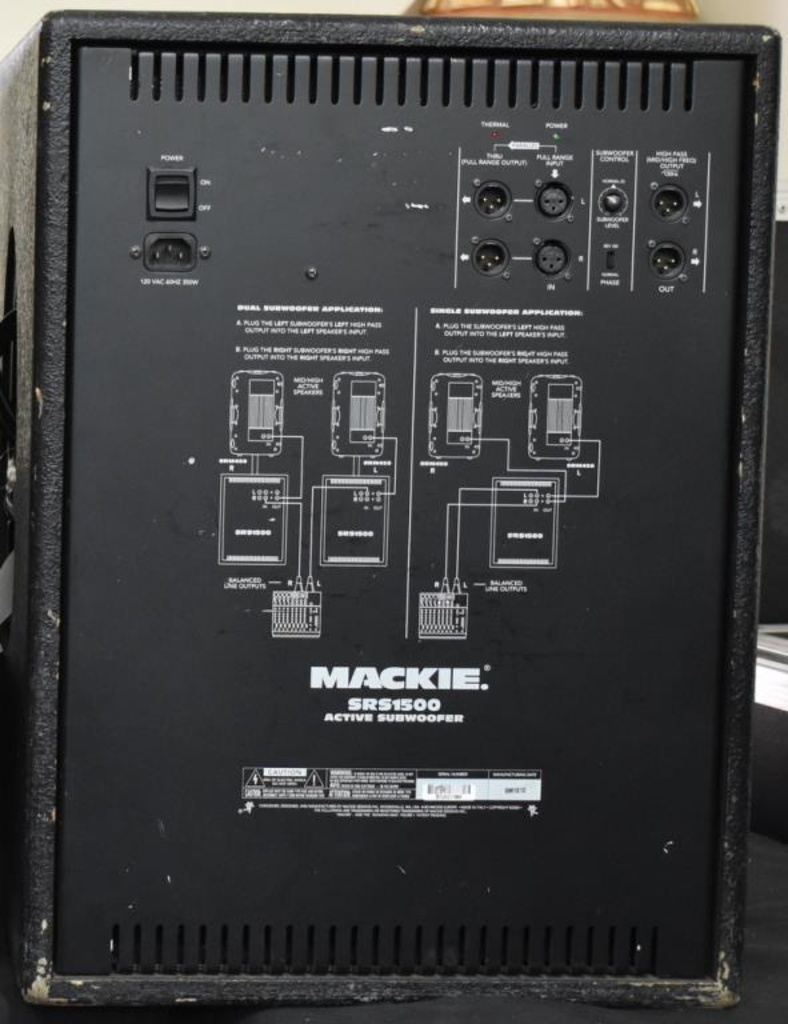 MACKIE SRS1500 POWERED SUBWOOFER | Computers & Electronics Electronics  Audio Equipment Speakers | Online Auctions | Proxibid