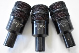 THREE AUDIX D4 MICROPHONES