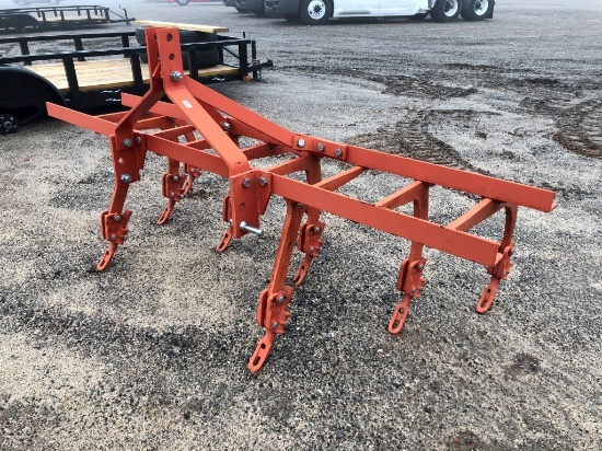 ADJUSTABLE 9-SHANK CULTIVATOR, TO FIT 3PT HITCH, RED, NEW