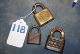 118. Winchester Locks, No Keys (3X)
