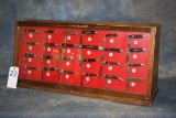 22. Winchester Knives Store Display Case w/ Orig. Display Knife Inventory Awesome!