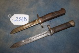 23AB. (2) Bayonet Knives