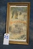 25. Winchester 1896 December Calendar & Frame No Glass