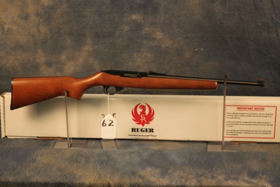62. Ruger 10/22 Youth Wood Stock Fiber-Optic Sites SN:25845589