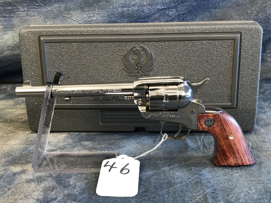 46. Ruger New Mod. Single Six .22LR w/ Mag Cyl. Ha All Stainless SN:268-28268