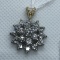 66. Custom Pendant w/ 20 Diamonds Approx. 3ct. Total Wt. 14K White Gold Setting  - Estate!
