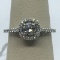 72. Ladies 14K White Gold Halo Engagement Ring