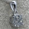 80. Beautiful Diamond Cluster Necklace Set In 14K White Gold – Estate!