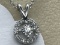 82. 14K Diamond Halo Necklace - New!