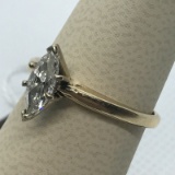 65. ¾ct. Marquis Solitaire, 14K Yellow Gold  - Estate!