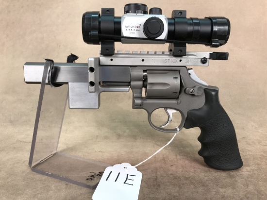 11E. S&W Mod. 64–5 Target Pistol w/ Match Dot Scope Stick Shift Rail SN: None