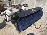 Quick Attach Mfg. Skid Steer Power Broom w/ Water Attachments Like New!