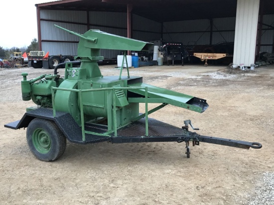 Straw Blower on Trailer