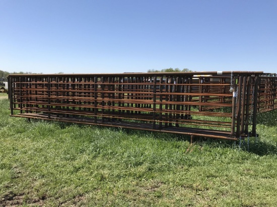 42. (5) 24’ Freestanding HD Pipe Corrals