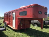 106A. 1993 Adam 20’ Horse Trailer w/ Very Nice Custom Cedar Living Quarters