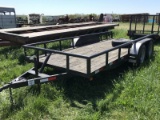 107. 6‘x16‘ Tandem Axle Utility Trailer w/ Ramps & Spare CN: 3766