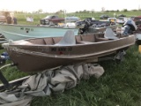 250. 14’ Alum. Fishing Boat Johnson Seahorse 5 1/2 HP Outboard CN: 26 4