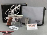 140A. Kimber Micro 9, 9mm, Stainless, NIB, 2 Mags, Rosewood Grips SN:PB0010165