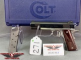 271. Colt Combat Elite .45 Auto Gov’t Mod. Bi-Tone Rear, Stainless, Novak Rear Sites, Hard Case