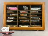 656. (17) Buck Knives in Display Case