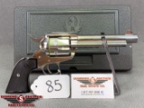 85. Ruger New Vaquero .45 Colt, 5½” Barrel, NIB, Polished Stainless, Black Grips SN:512-45163